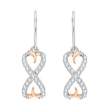 10K White and Rose Gold~White Diamond