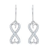 10K White Gold~White Diamond, Sterling Silver~White Diamond