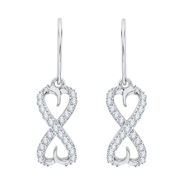 10K White Gold~White Diamond, Sterling Silver~White Diamond