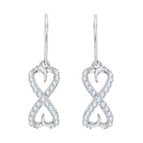10K White Gold~White Diamond, Sterling Silver~White Diamond