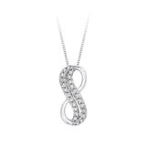 10K White Gold~White Diamond, Sterling Silver~White Diamond