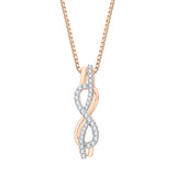 10K Rose Gold~White Diamond