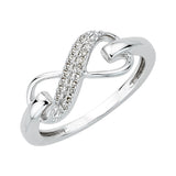10K White Gold~White Diamond, Sterling Silver~White Diamond