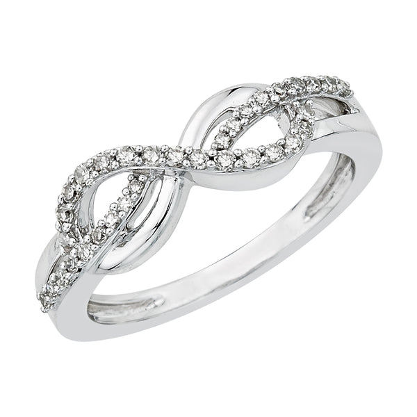 Sterling Silver-White Diamond