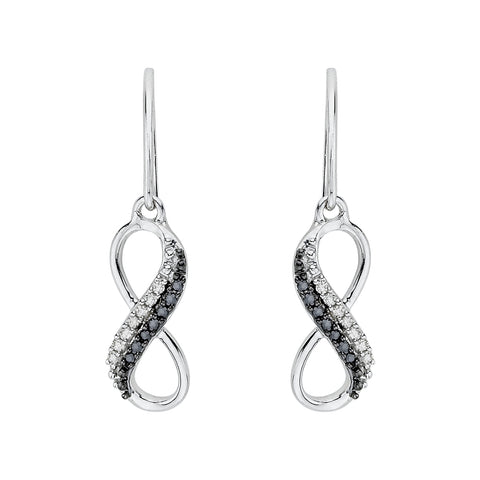 KATARINA Diamond Infinity Dangle Earrings (1/10 cttw JK, I1/I2)
