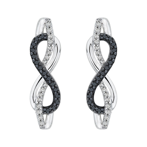 KATARINA Diamond Infinity Dangle Earrings (1/4 cttw JK, SI2/I1)