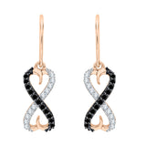 10K Rose Gold~Black and White Diamond