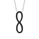 14K White Gold~Black Diamond, 10K White Gold~Black Diamond, Sterling Silver~Black Diamond
