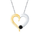 10K White and Yellow Gold~Black Diamond