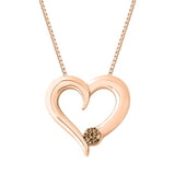 10K Rose Gold~Brown Diamond