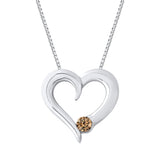 Sterling Silver~Brown Diamond
