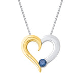 10K White and Yellow Gold~Blue Diamond