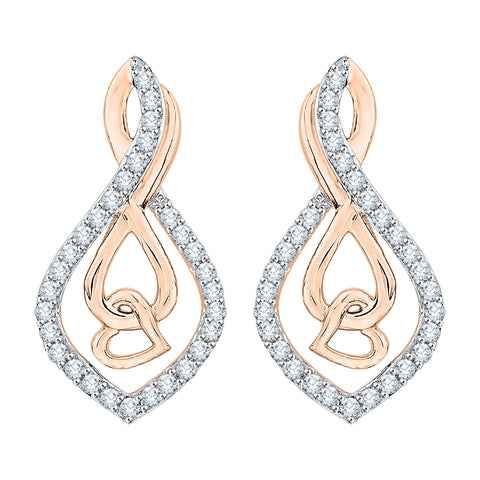KATARINA Diamond Infinity Heart Earrings (1/4 cttw)