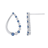 10K White Gold~Blue and White Diamond