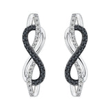 Sterling Silver~Black and White Diamond