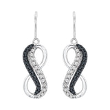 Sterling Silver~Black and White Diamond