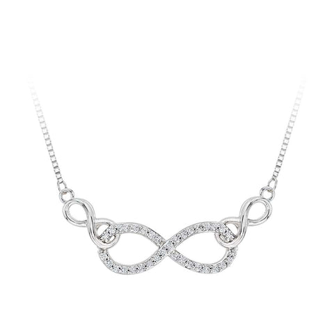 KATARINA Diamond Infinity Pendant Necklace (1/8 cttw)