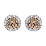 10K White Gold~Brown and White Diamond