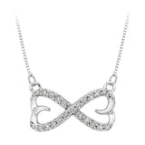 14K White Gold~White Diamond, 10K White Gold~White Diamond, Sterling Silver~White Diamond