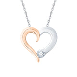 10K White and Rose Gold~White Diamond
