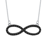 10K White Gold~Black Diamond, Sterling Silver~Black Diamond