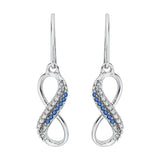 Sterling Silver~Blue and White Diamond