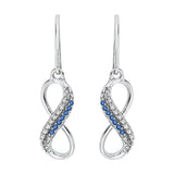 Sterling Silver~Blue and White Diamond