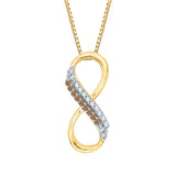 10K Yellow Gold~Brown and White Diamond