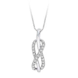 10K White Gold~Black and White Diamond, Sterling Silver~Black and White Diamond