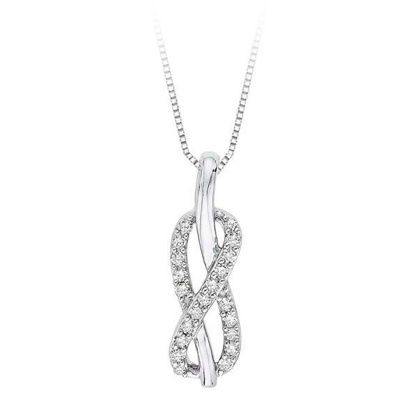 10K White Gold~Black and White Diamond, Sterling Silver~Black and White Diamond