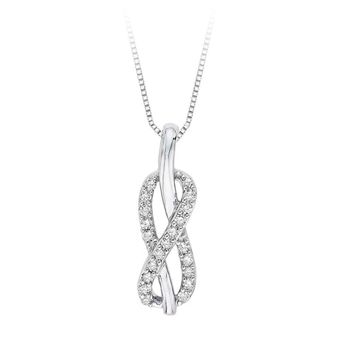 KATARINA Diamond Infinity Pendant Necklace (1/6 cttw JK, I1/I2)