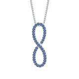 10K White Gold~Blue Diamond, Sterling Silver~Blue Diamond