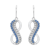 10K White Gold~Blue and White Diamond, Sterling Silver~Blue and White Diamond