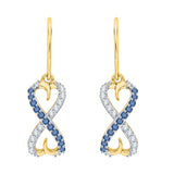 10K Yellow Gold~Blue and White Diamond