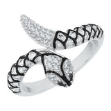 Sterling Silver~Black and White Diamond