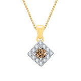 14K Yellow Gold~Brown and White Diamond, 10K Yellow Gold~Brown and White Diamond