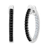 14K White Gold~Black and White Diamond, 10K White Gold~Black and White Diamond