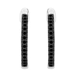 14K White Gold~Black and White Diamond, 10K White Gold~Black and White Diamond