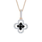 10K Rose Gold~Black and White Diamond