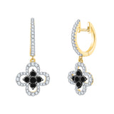 10K Yellow Gold~Black and White Diamond