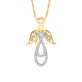 KATARINA Angel Diamond Pendant Necklace (1/8 cttw)