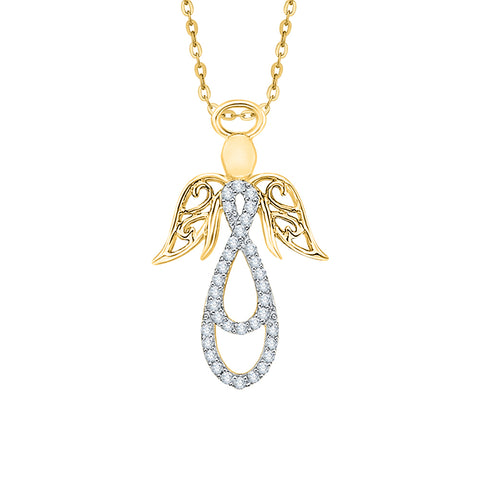KATARINA Angel Diamond Pendant Necklace (1/8 cttw)