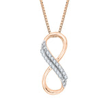 14K Rose Gold~White Diamond, 10K Rose Gold~White Diamond
