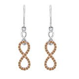 10K White Gold~Brown Diamond, Sterling Silver~Brown Diamond