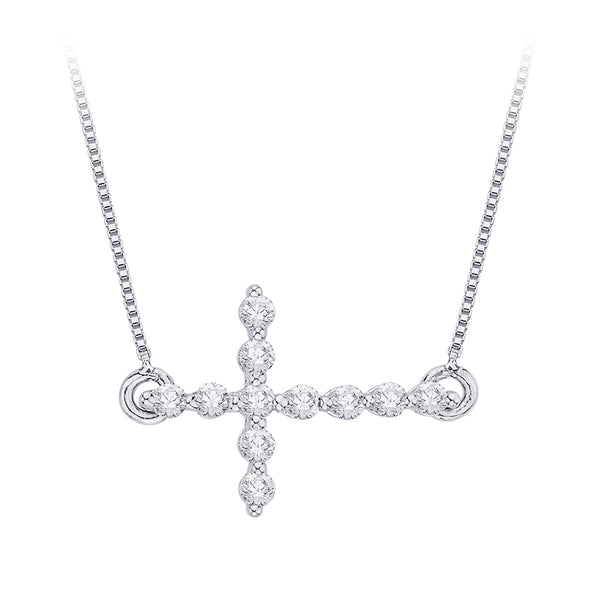 10K White Gold, Sterling Silver