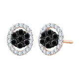 10K Rose Gold~Black and White Diamond