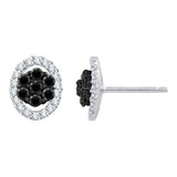 10K White Gold~Black and White Diamond