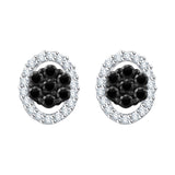 10K White Gold~Black and White Diamond