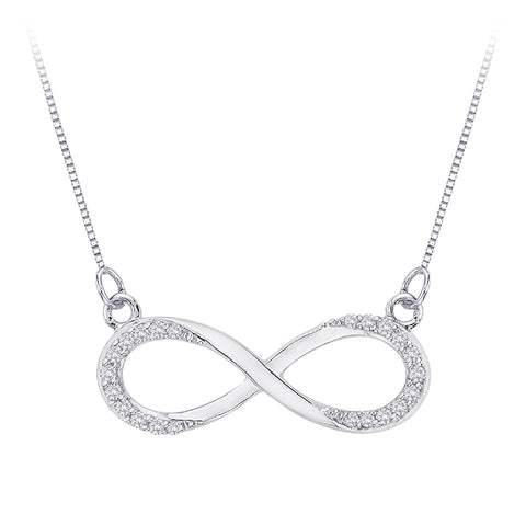 KATARINA Infinity Diamond Fashion Pendant Necklace (1/5 cttw)