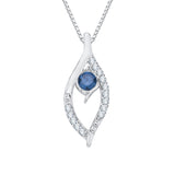 10K White Gold~Blue and White Diamond